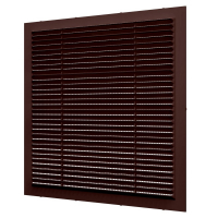 Решетка 2828С Brown (коричневая), вентиляционная с сеткой 280х280