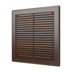 Решетка 2525Р Brown (коричневая), разъемная вентиляционная с сеткой 250х250 