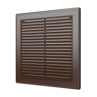 Решетка 2525Р Brown (коричневая), разъемная вентиляционная с сеткой 250х250 