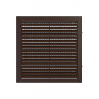 Решетка 2323С Brown (коричневая), вентиляционная с сеткой 235х235